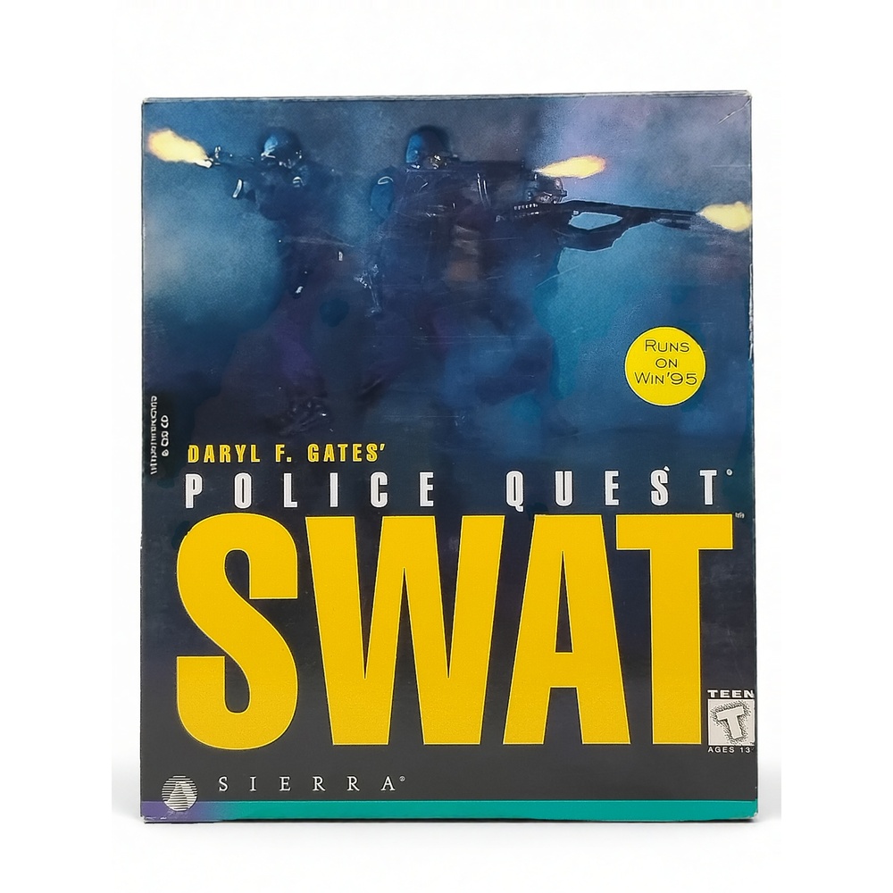Vintage Sierra Daryl F. Gates' Police Quest: SWAT PC Game (1995) Big Box Game